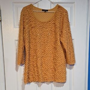 Notations Shimmering Gold Blouse